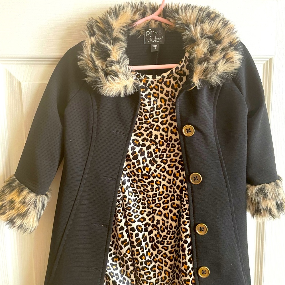 Coat and dress set girls toddler 2t